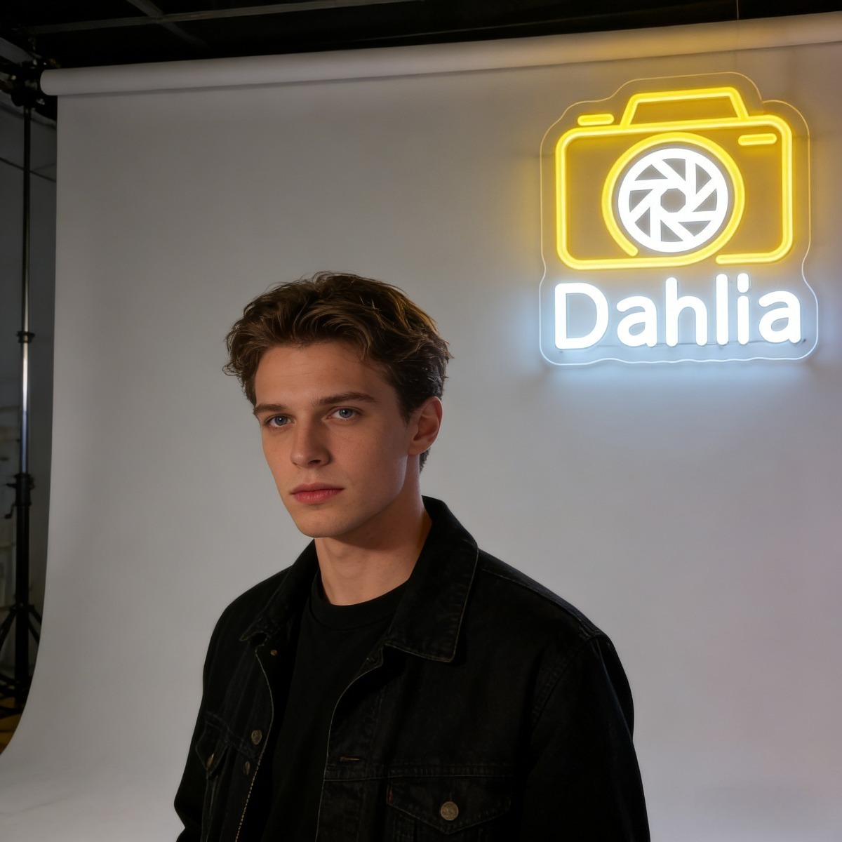Dahlia Camera Neon Light Sign  - Vintage Photography Lighting review and price