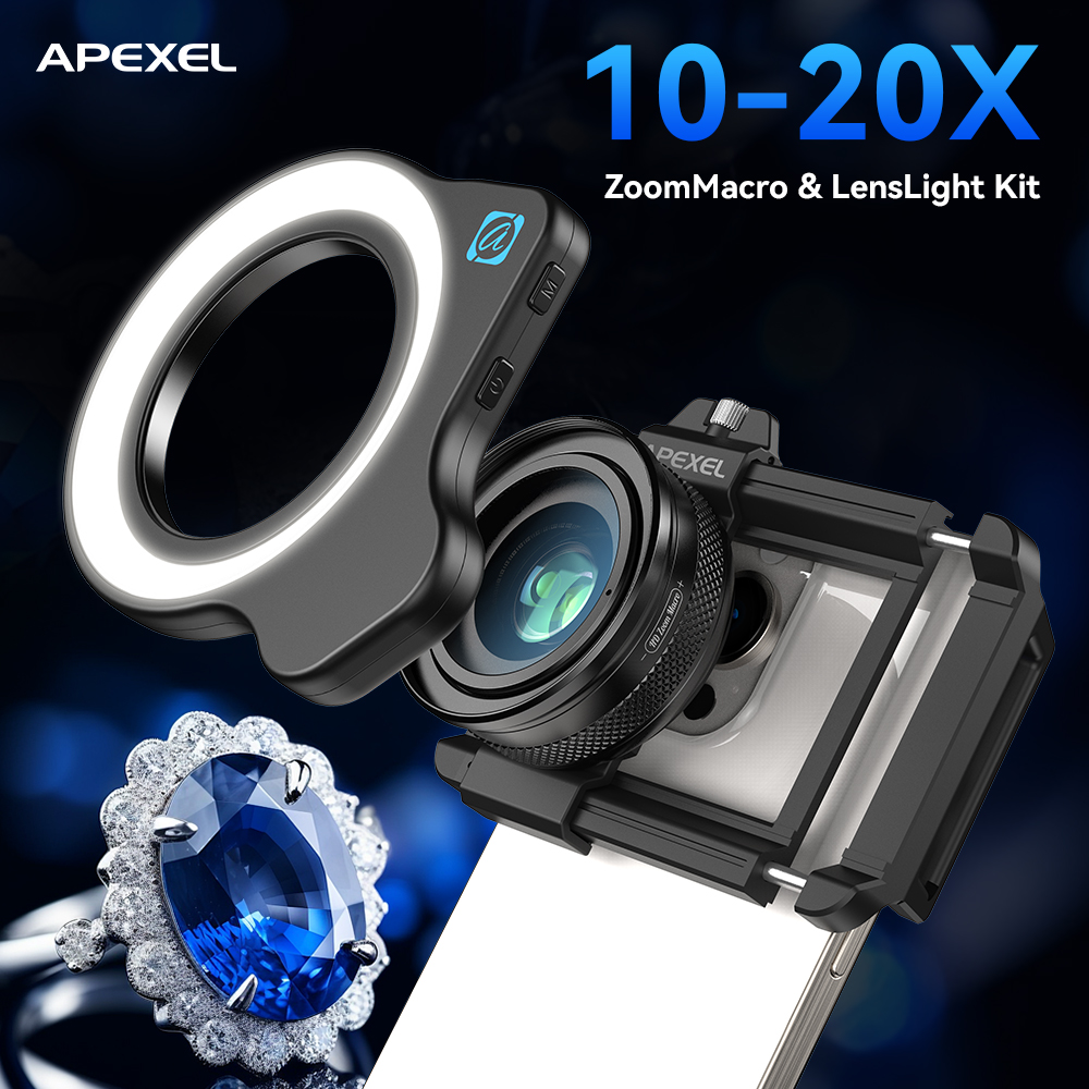 APEXEL 10-20X Adjustable Zoom  - Photography Lighting For Jewelry review and price