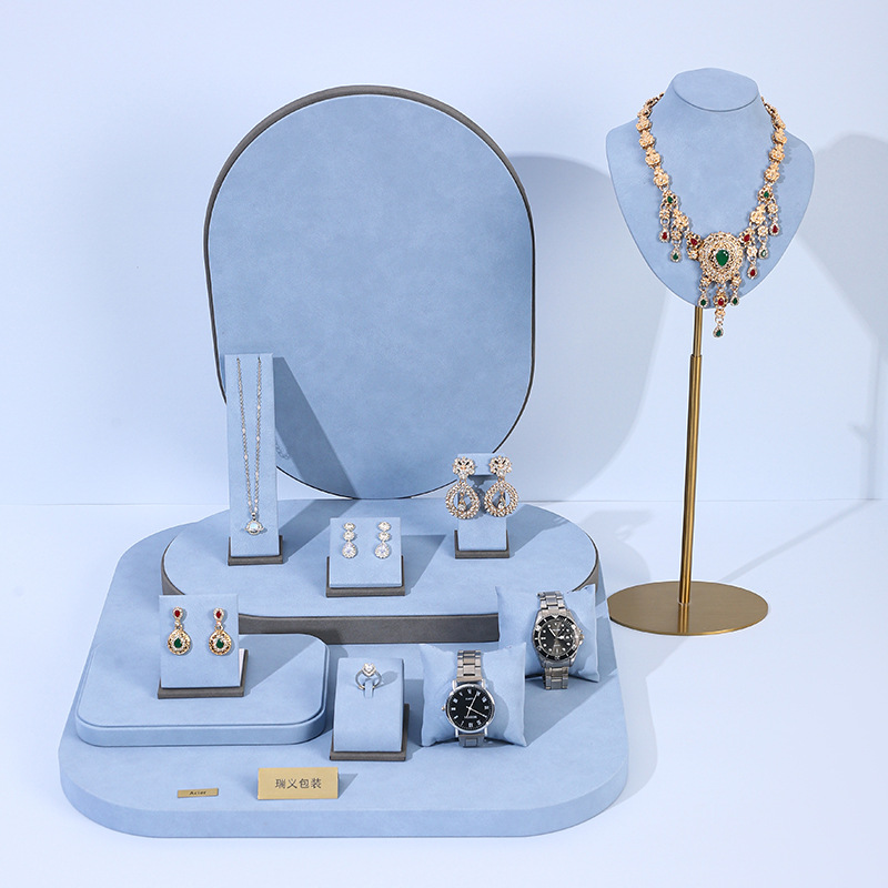 Light Blue Microfiber Jewelry  - Photography Lighting For Jewelry review and price