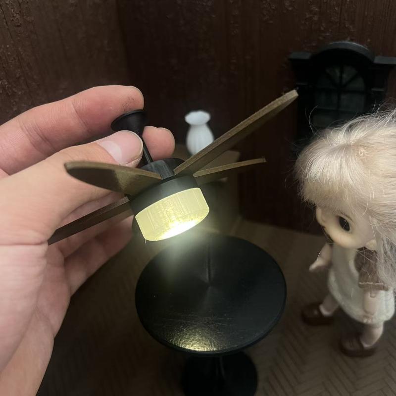 Miniature Ceiling Fan with LED - Vintage Photography Lighting review and price