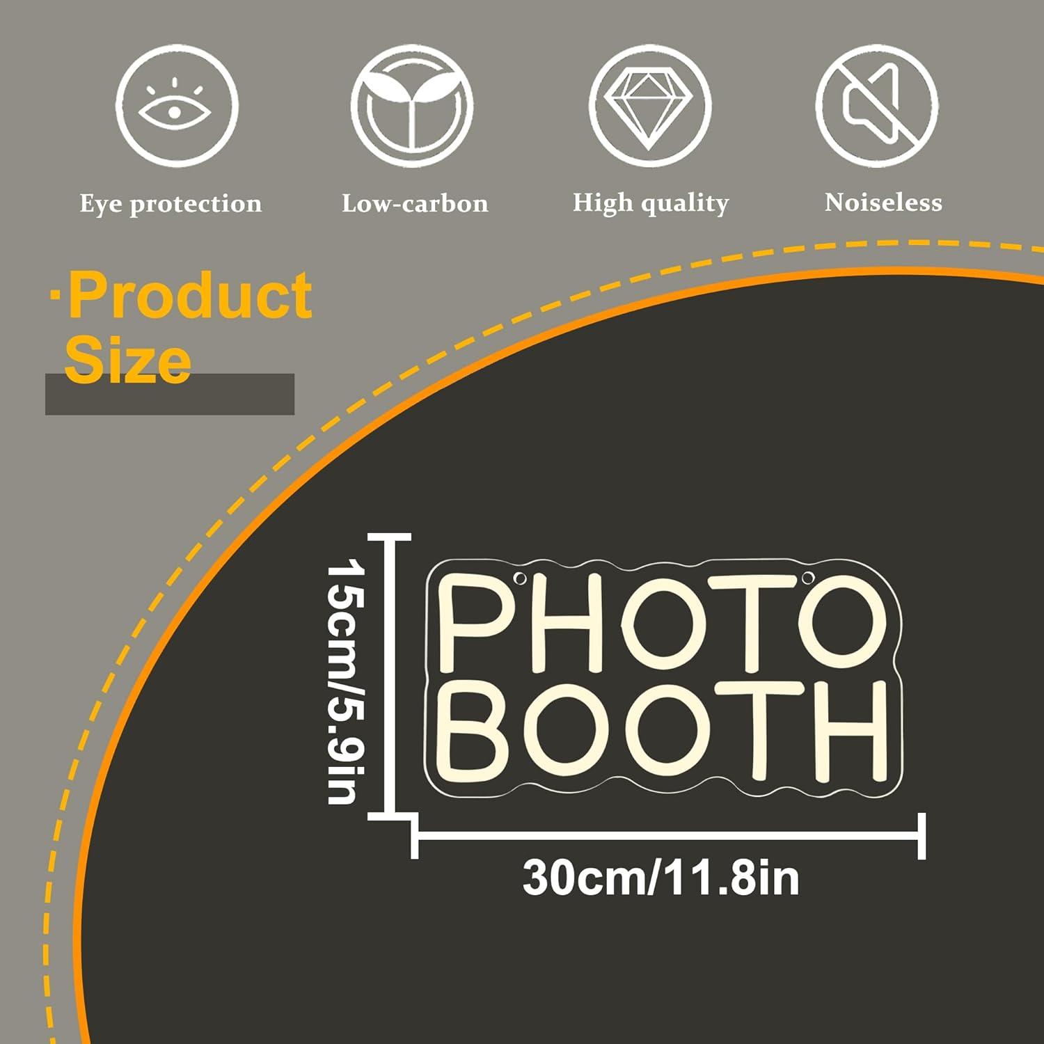 Photo Booth Neon Sign Dimmable - Photography Lighting Wedding Reception review and price